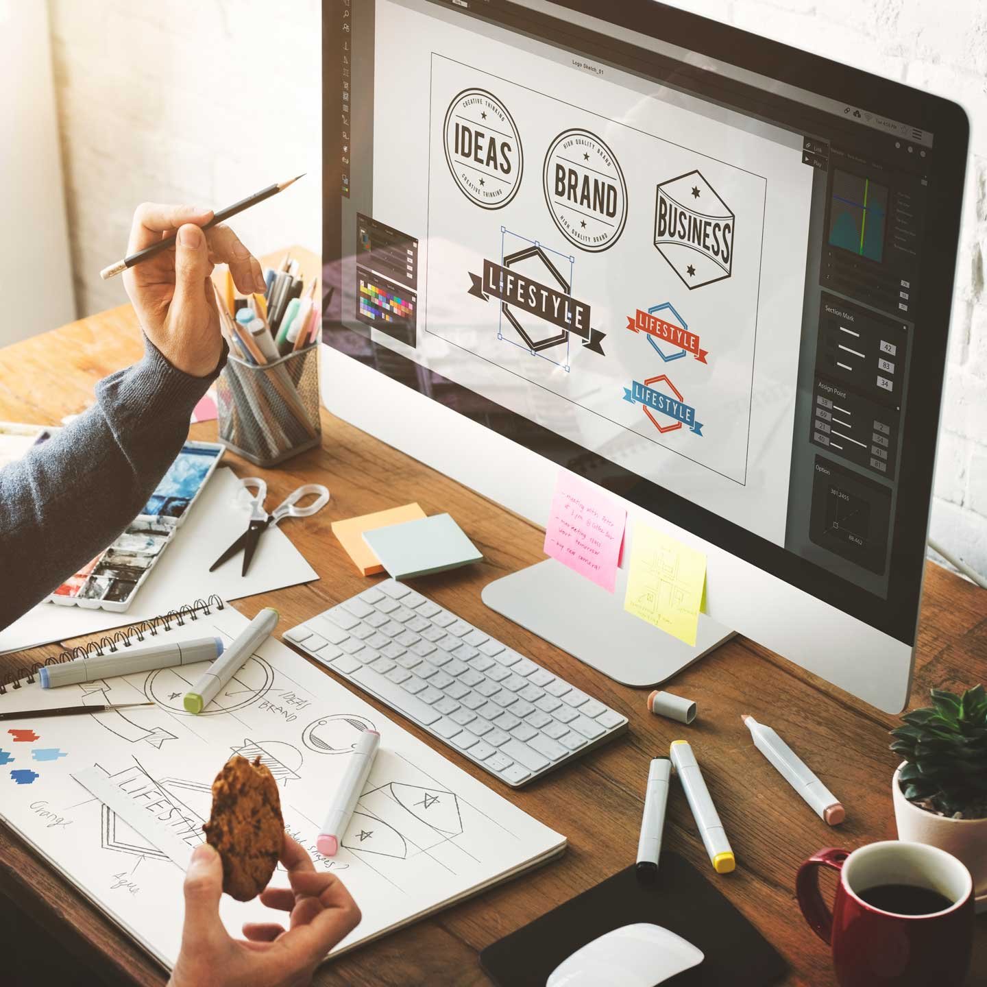 Professional graphic design and branding presentation by Home Webes